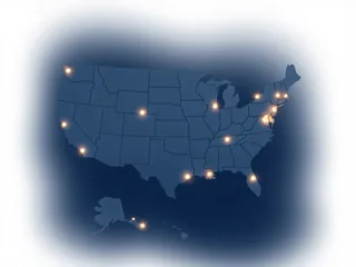 Map showing Insulation Union membership across the United States
